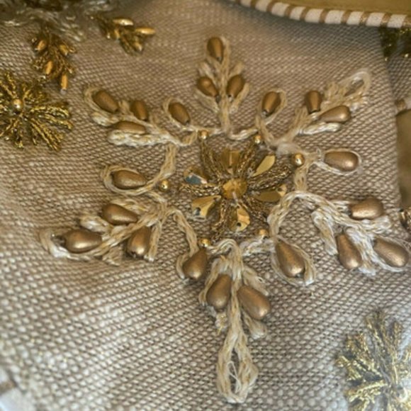 CYNTHIA ROWLEY 25" x 83" Embroidered Wreath Motif Mantel Scarf Christmas XMAS - Picture 4 of 10